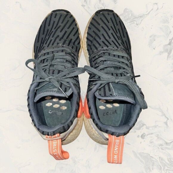 Adidas NMD R2 Utility Ivy 2017 Green Orange Shoe Women’s Size 7.5 - BA7259 - Picture 6 of 8